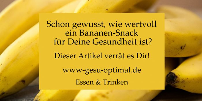 Bananen – Snack für Darm und Gesundheit