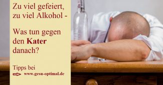 Kater nach zu viel Alkohol - Was tun