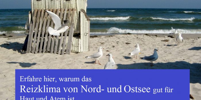 Reizklima von Nord- und Ostsee – gut für Haut und Atem