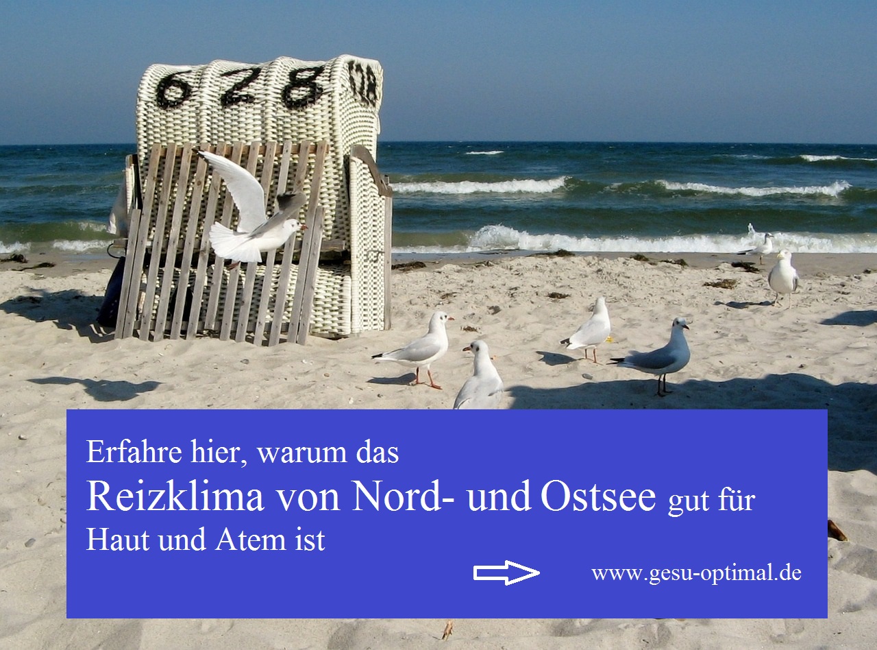 Reizklima von Nord- und Ostsee – gut für Haut und Atem